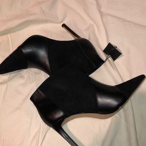 Zara faux suede and leather bootie